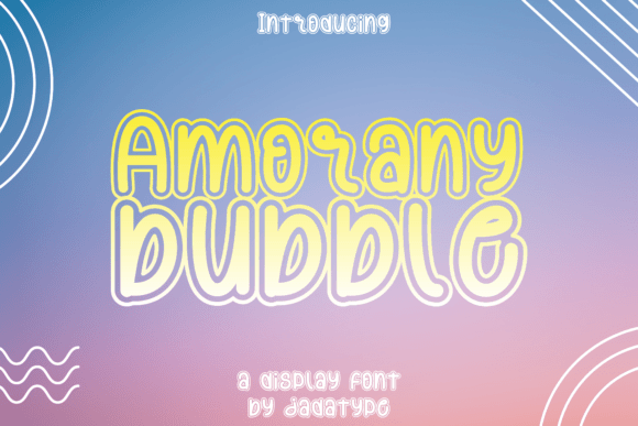 Amorany Bubble Font for Handmade Projects