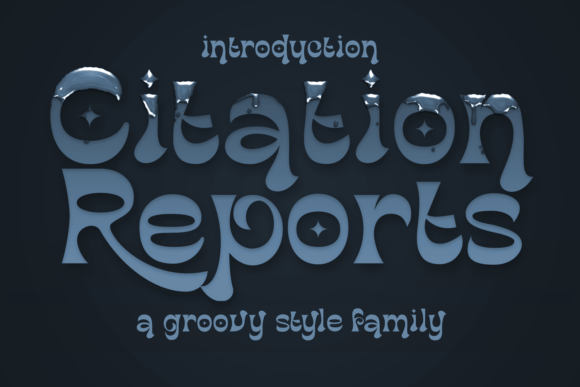 Citation Reports Font for Vintage Editorial Design