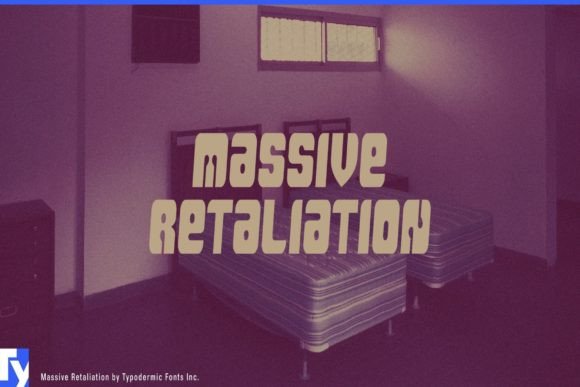 Massive Retaliation: A 90s Techno Font for Bold Branding