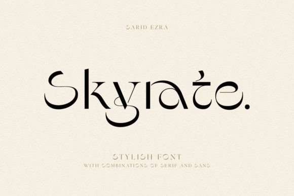 Skyrate Font for Handmade and Craft Projects