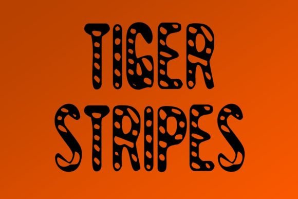 Tiger Stripes Display Font for Editorial Design